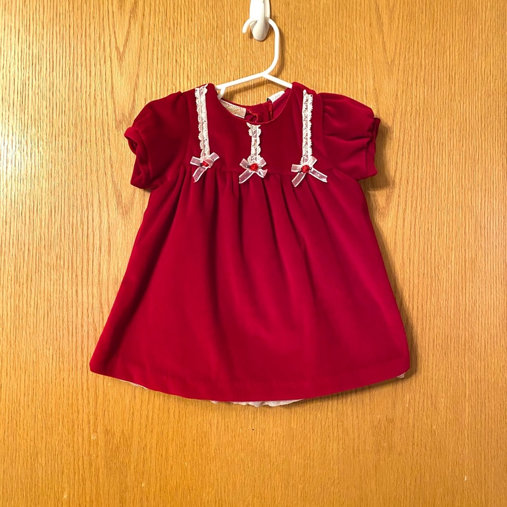 Vintage little bitty red velvet Christmas dress